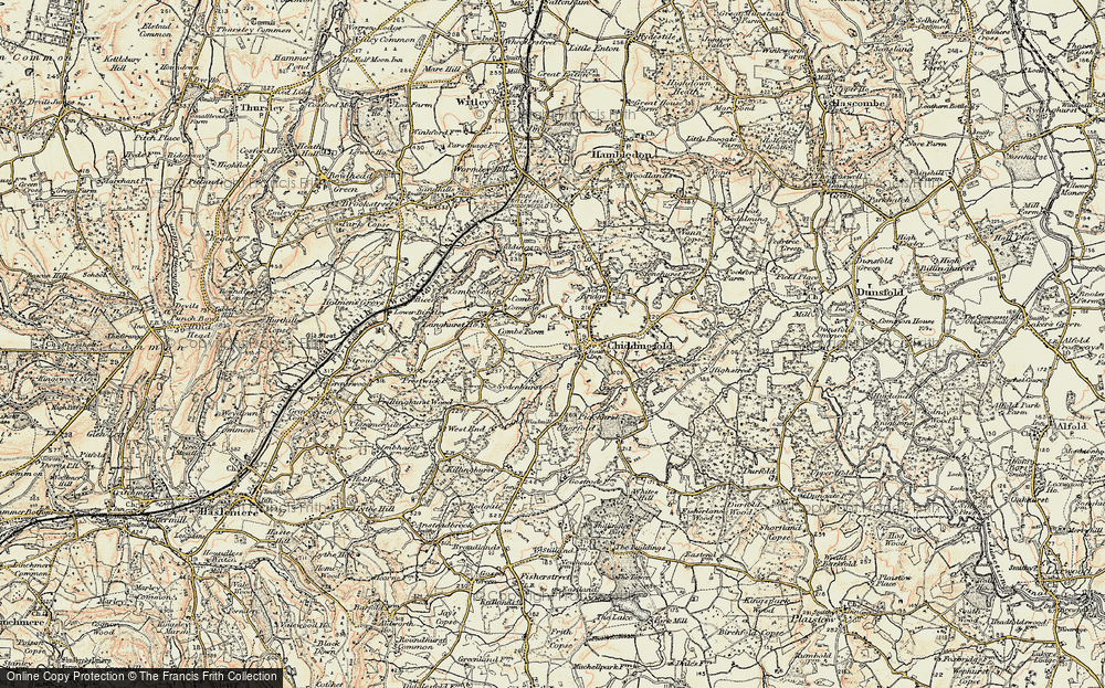 Old Map of Chiddingfold, 1897-1909 in 1897-1909