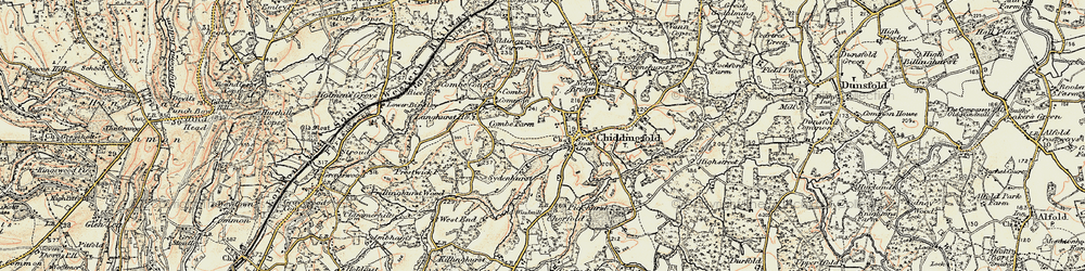 Old map of Chiddingfold in 1897-1909