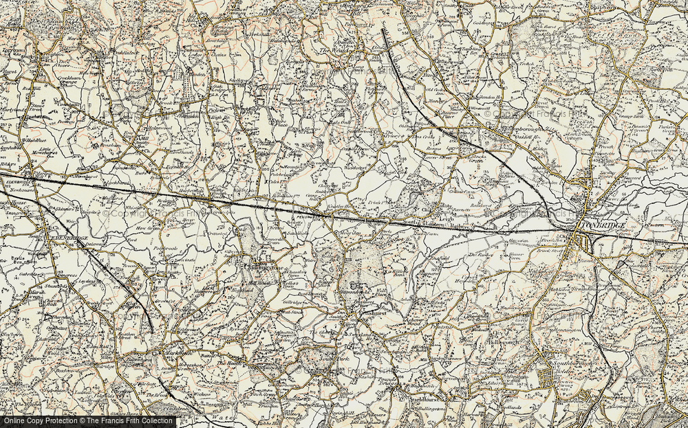 Old Map of Historic Map covering Camp Hill in 1897-1898