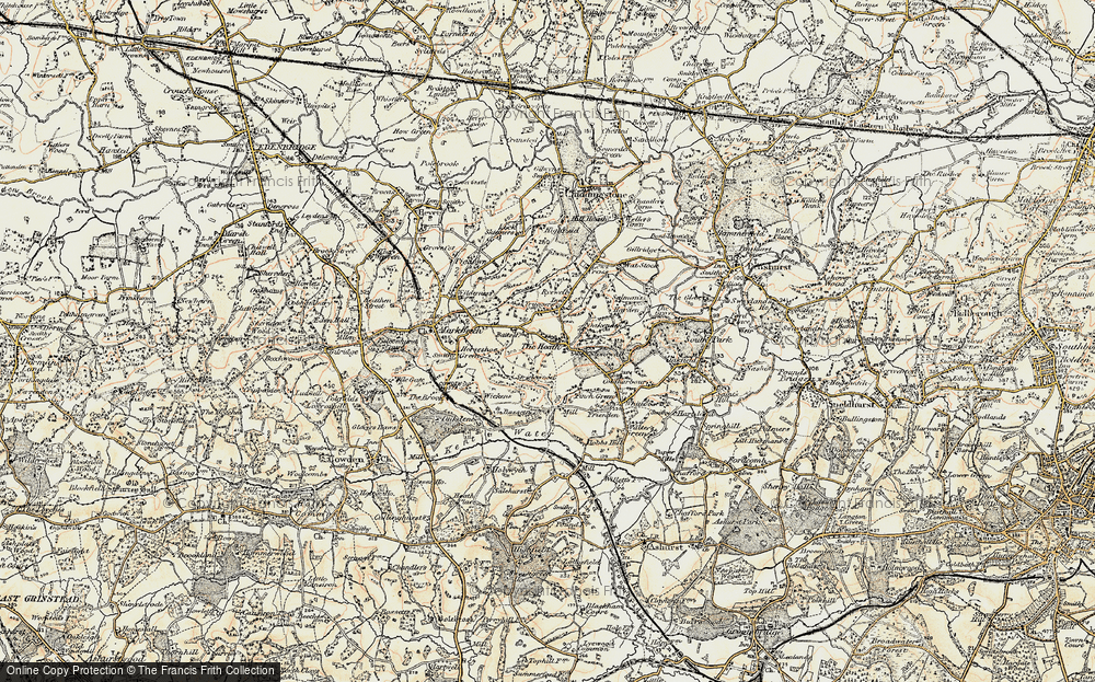 Old Map of Chiddingstone Hoath, 1898 in 1898