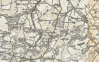 Old map of Chidgley in 1898-1900