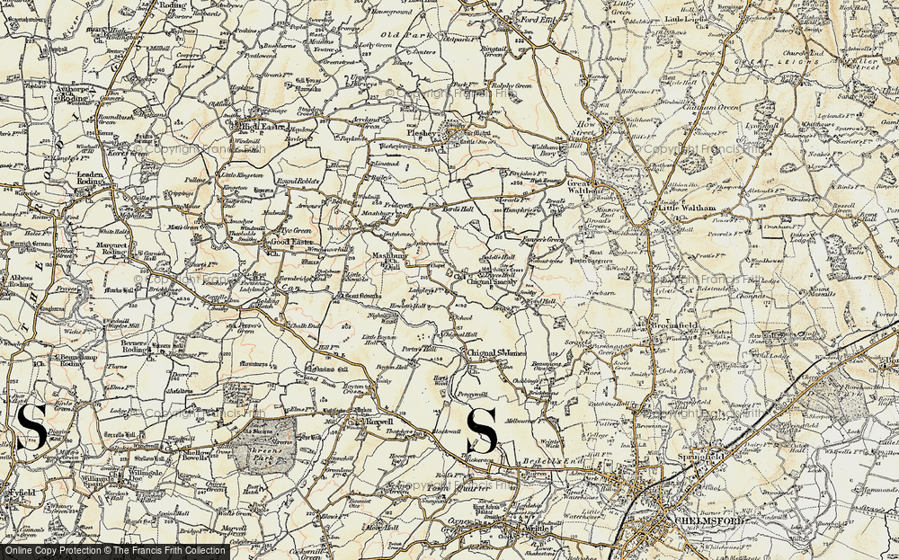 Old Map of Chignall Smealy, 1898 in 1898