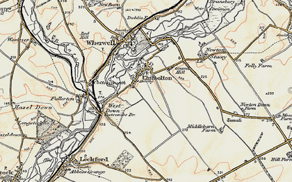 Old map of Chilbolton in 1897-1900