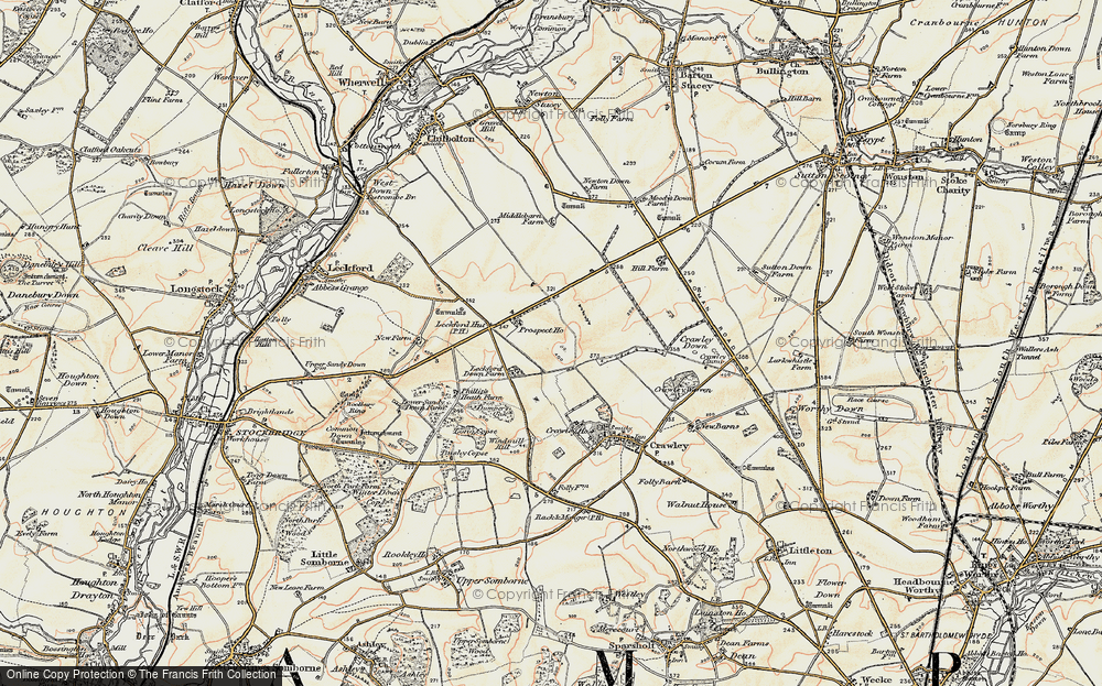 Old Map of Chilbolton Down, 1897-1900 in 1897-1900