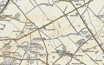 Old map of Chilbolton Down in 1897-1900