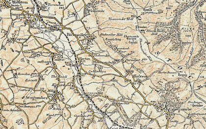 Old map of Chilcombe in 1898-1900