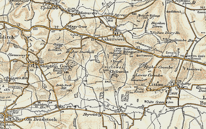 Old map of Chilcombe in 1899