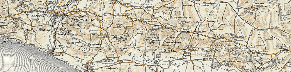 Old map of Chilcombe in 1899