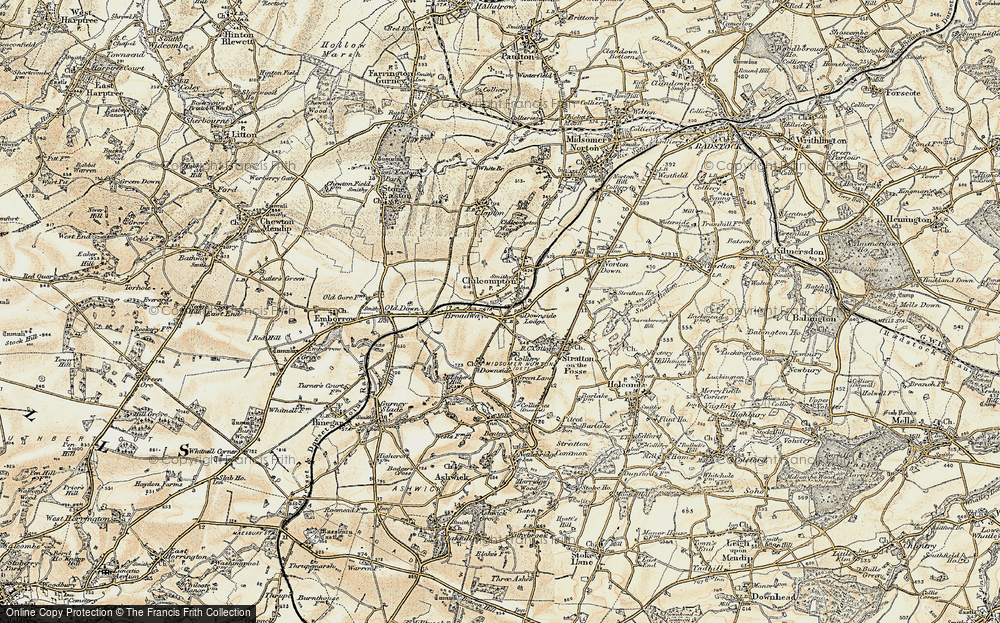 Old Map of Chilcompton, 1899 in 1899