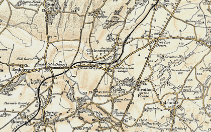 Old map of Chilcompton in 1899