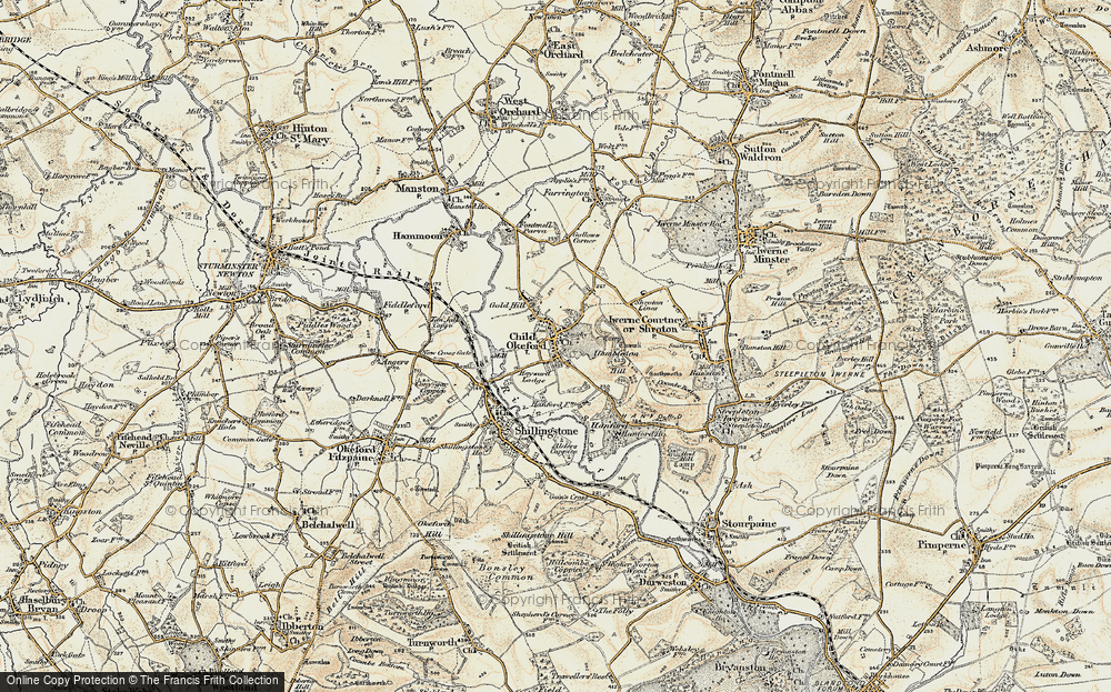 Old Map of Child Okeford, 1897-1909 in 1897-1909