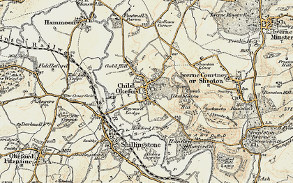 Old map of Child Okeford in 1897-1909
