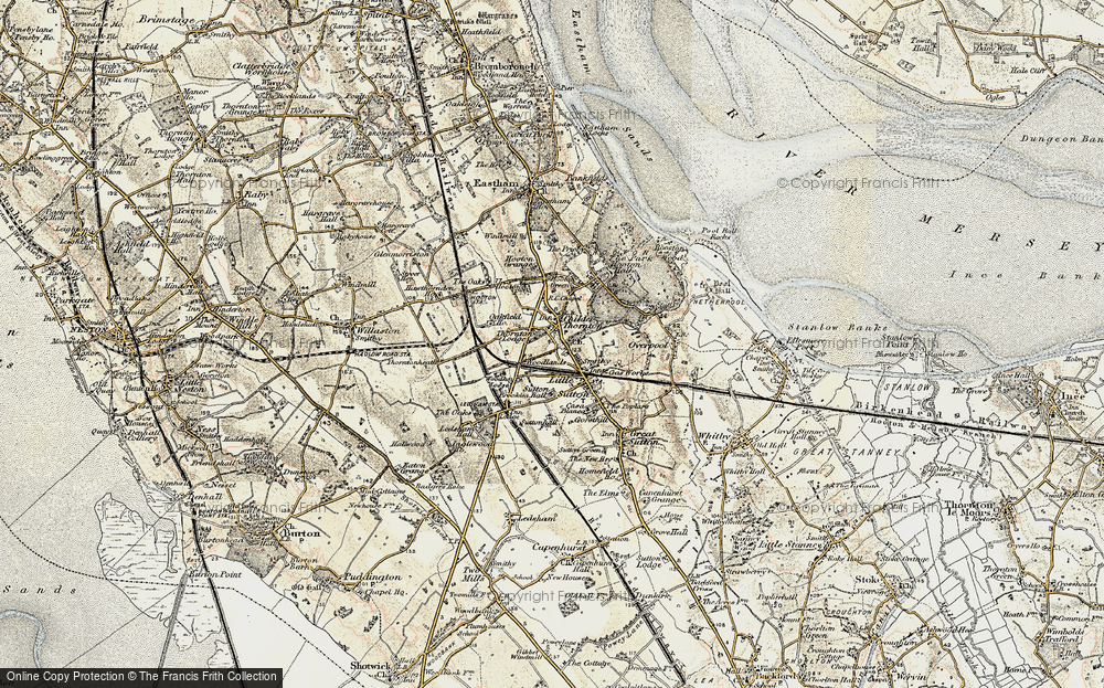 Old Map of Childer Thornton, 1902-1903 in 1902-1903