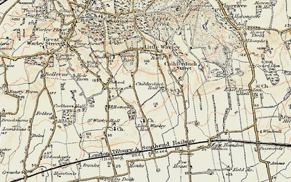 Old map of Childerditch in 1898