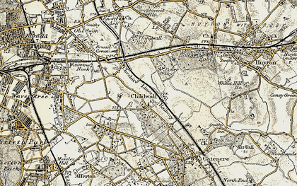 Old map of Childwall in 1902-1903
