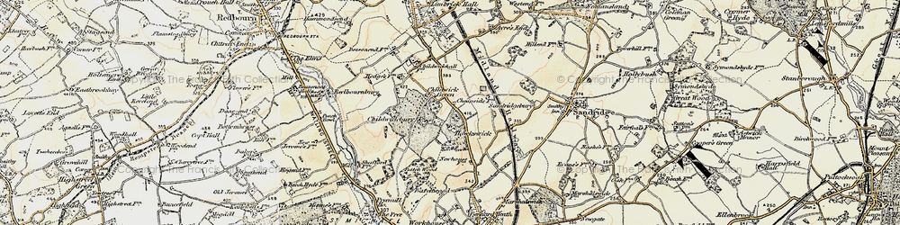 Old map of Childwick Green in 1898