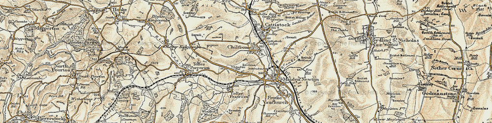 Old map of Whitesheet Hill in 1899