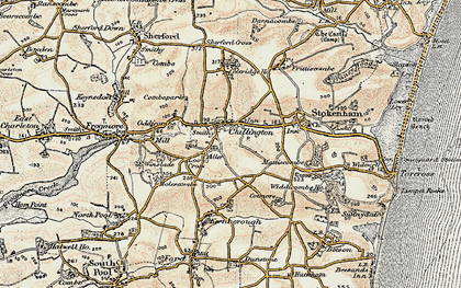 Old map of Chillington in 1899