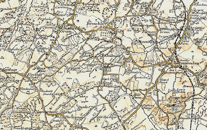 Old map of Brattles Grange in 1897-1898
