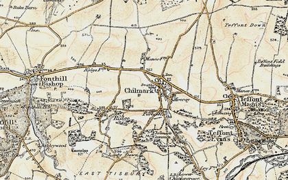 Old map of Fonthill Bushes in 1897-1899