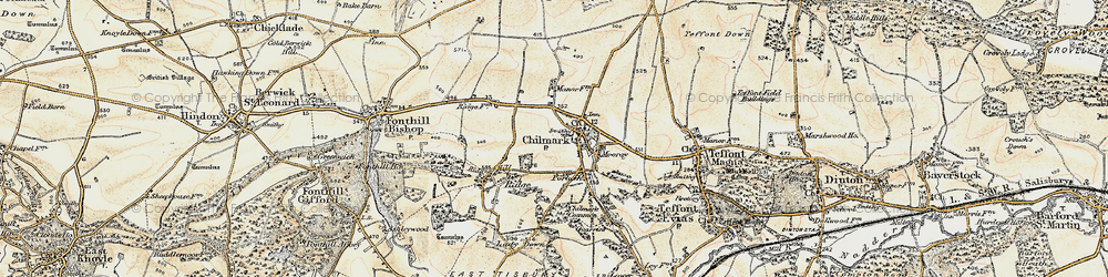 Old map of Chilmark in 1897-1899