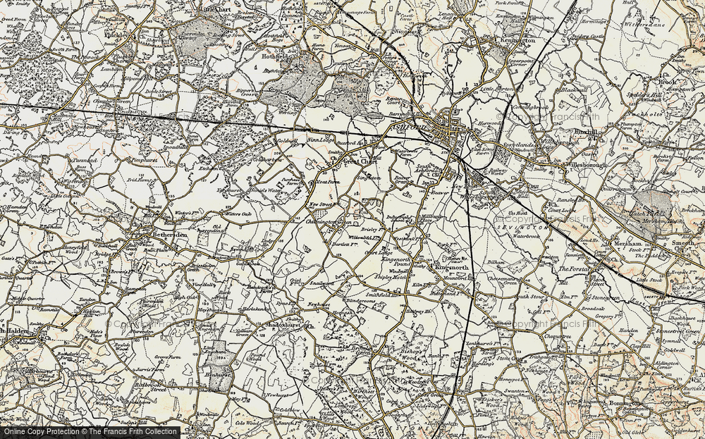 Old Map of Chilmington Green, 1897-1898 in 1897-1898
