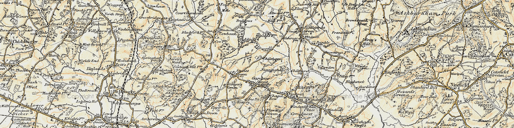 Old map of Chilsham in 1898