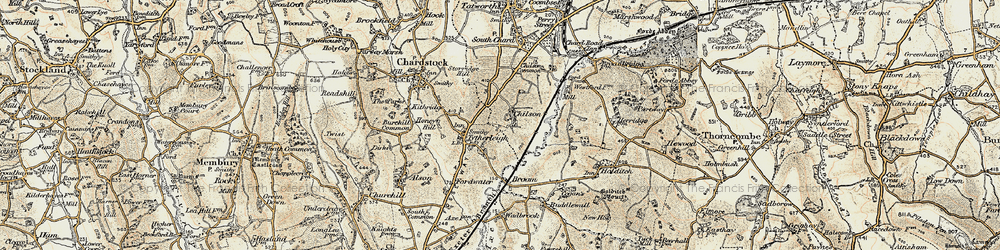 Old map of Chilson in 1898-1899