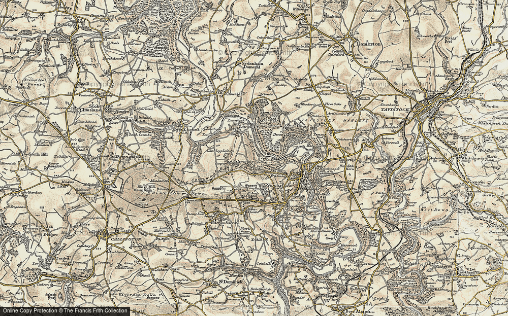Old Map of Historic Map covering Blanchdown Wood in 1899-1900
