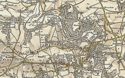 Old map of Blanchdown Wood in 1899-1900