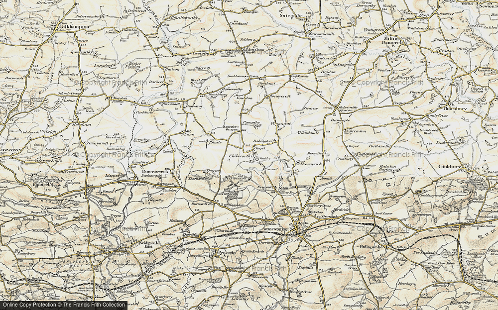 Old Map of Chilsworthy, 1900 in 1900