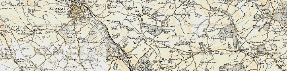 Old map of Chiltern Green in 1898-1899