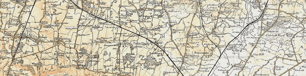 Old map of Yokehurst in 1898