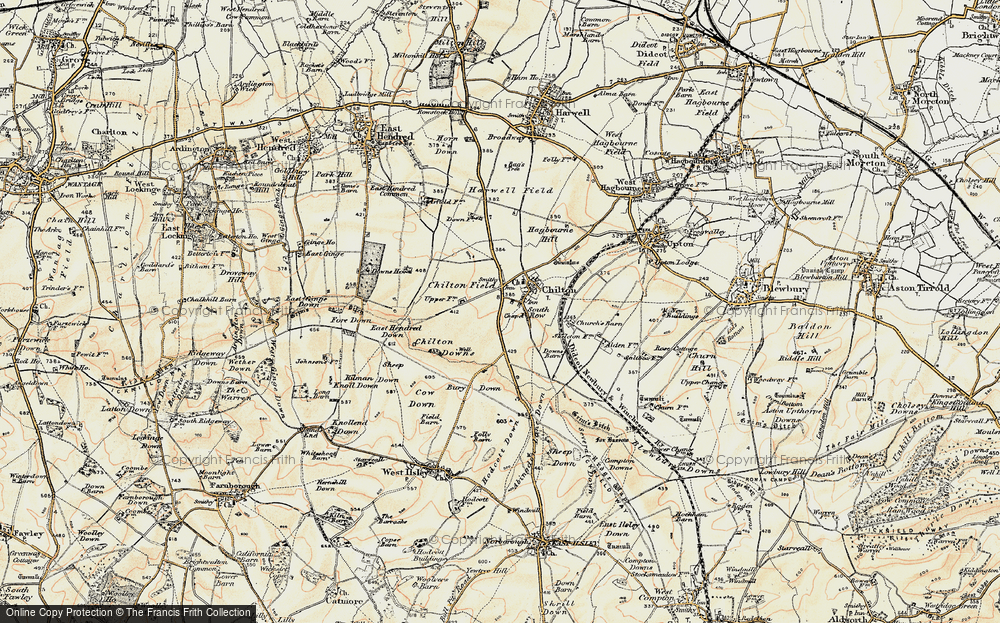 Old Map of Historic Map covering Bury Down in 1897-1900