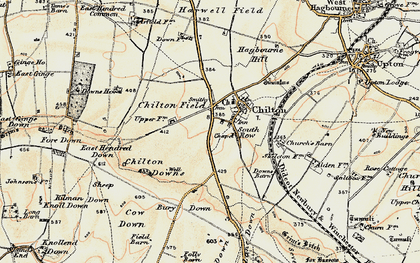 Old map of Chilton in 1897-1900