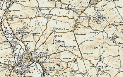 Old map of Chilton in 1898-1901