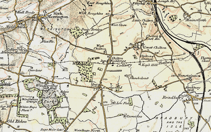 Old map of Chilton in 1903-1904