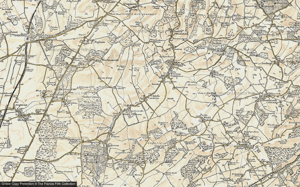 Old Map of Chilton Candover, 1897-1900 in 1897-1900