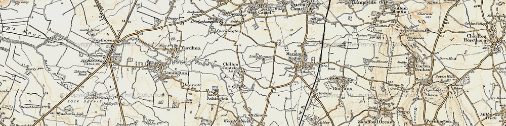 Old map of Chilton Cantelo in 1899