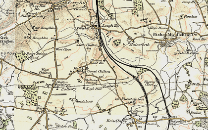 Old map of Chilton Lane in 1903-1904