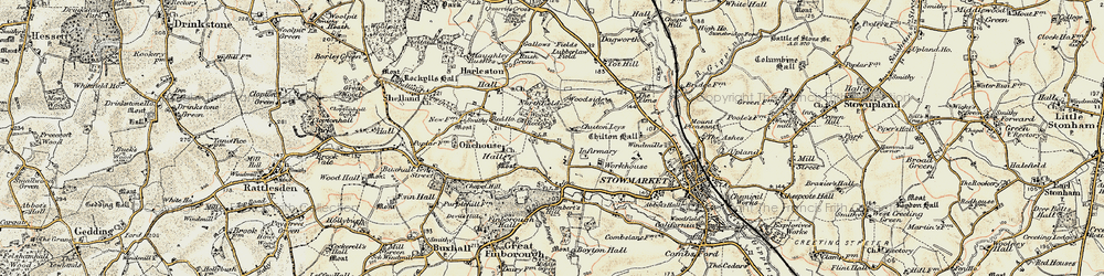 Old map of Chilton Leys in 1899-1901