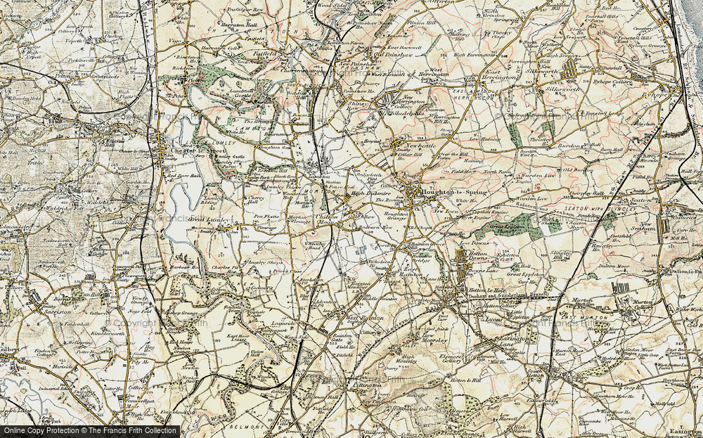 Old Map of Chilton Moor, 1901-1904 in 1901-1904