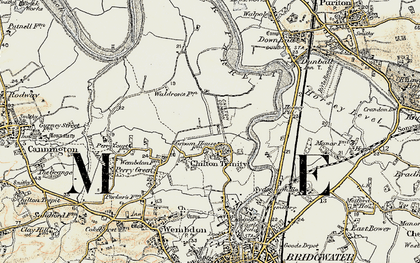 Old map of Chilton Trinity in 1898-1900