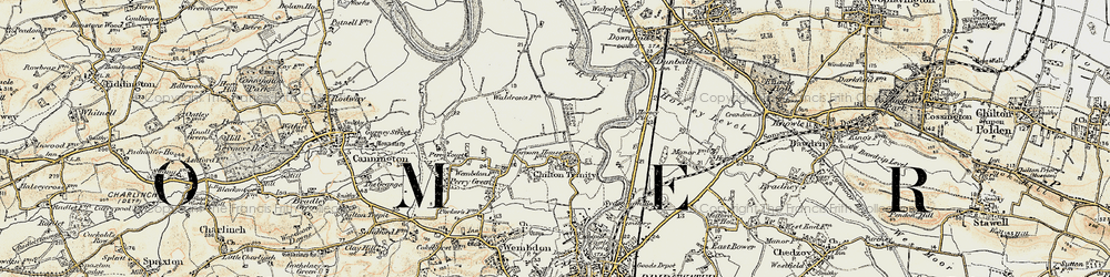 Old map of Chilton Trinity in 1898-1900