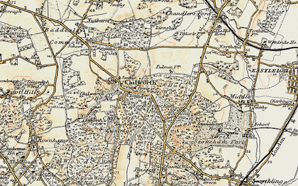 Old map of Chilworth in 1897-1909