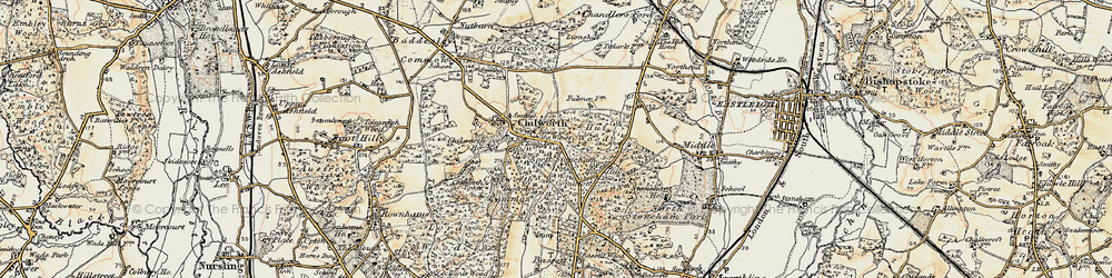 Old map of Chilworth in 1897-1909