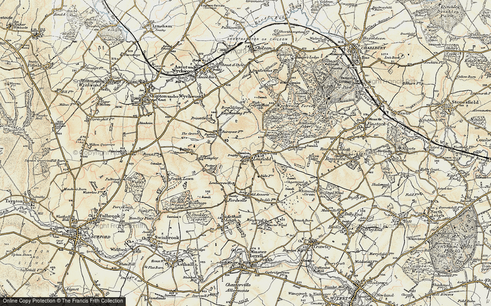 Old Map of Chimney-end, 1898-1899 in 1898-1899