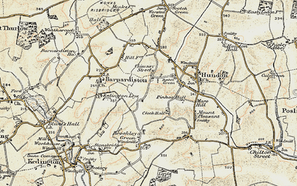 Old map of Chimney Street in 1899-1901