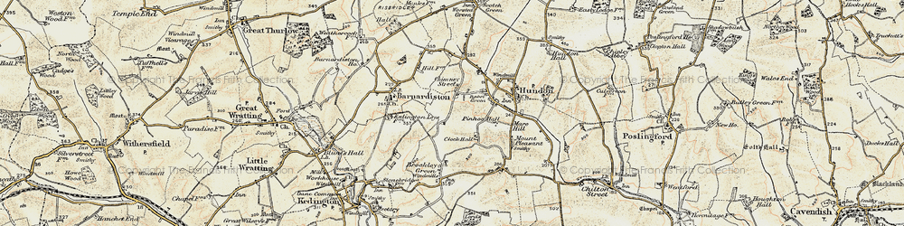 Old map of Chimney Street in 1899-1901