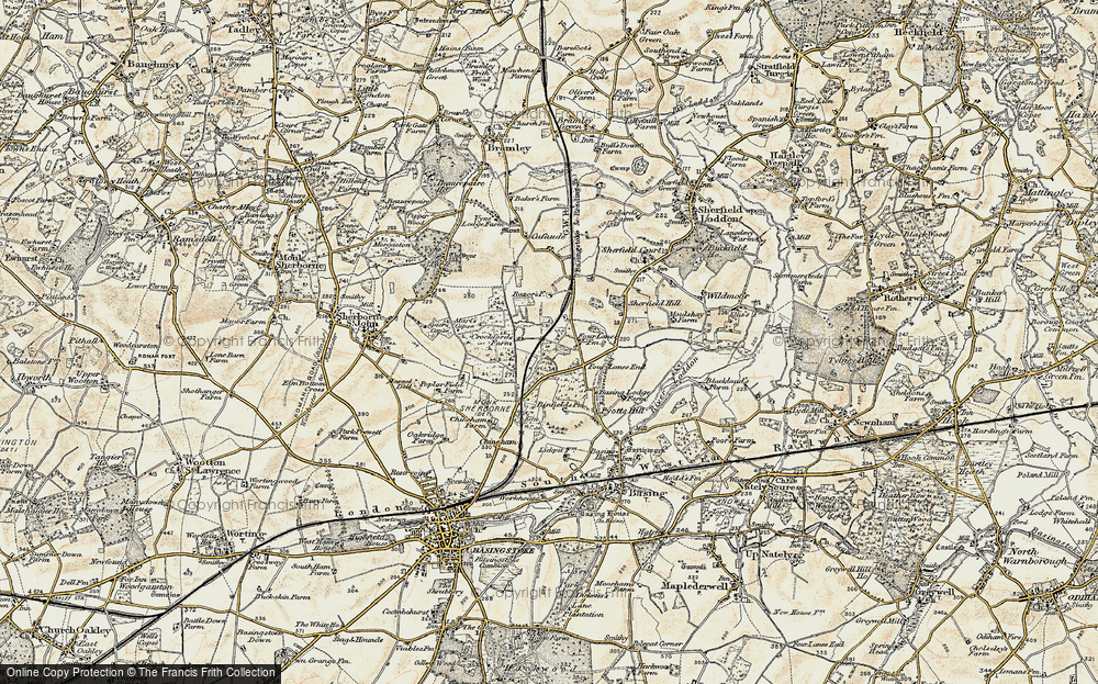 Old Map of Chineham, 1897-1900 in 1897-1900
